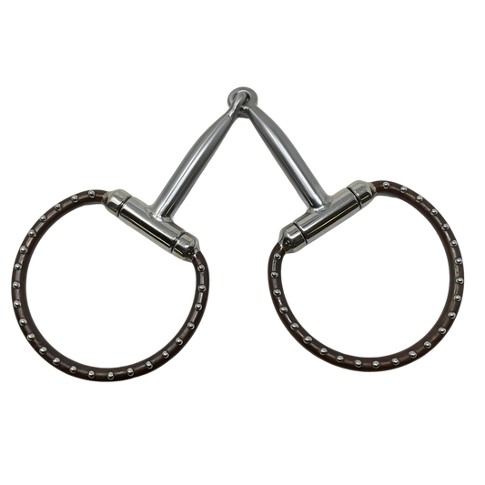 Eggbutt Snaffle Brown w/Dots