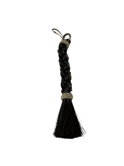 Braided Horse Hair w/Beads Zipper Pull