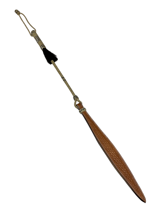 Rawhide Quirt with Accents and Horsehair