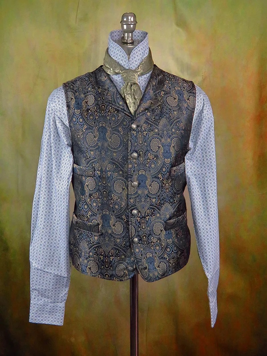 Gunmetal Brocade Vest