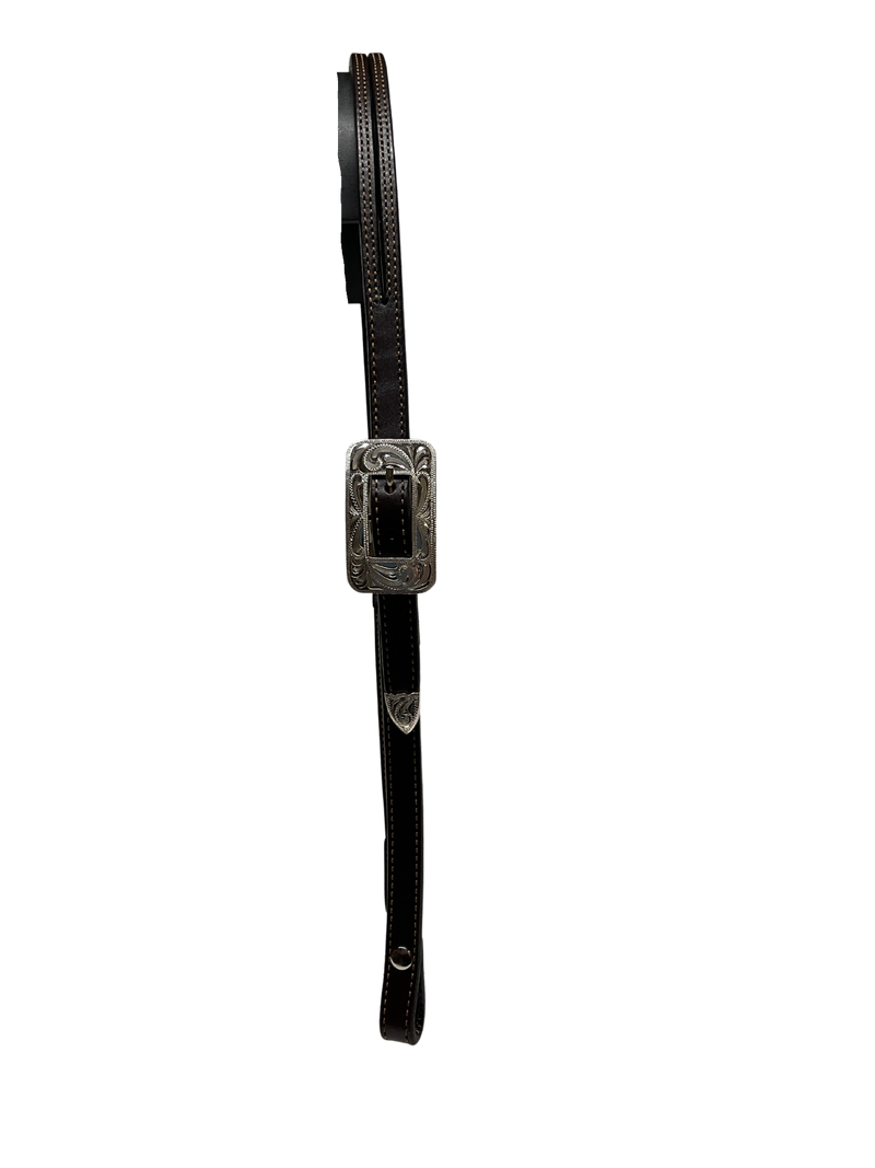 5/8" Split Ear Headstall Hansen Smooth Rectangle Buckle