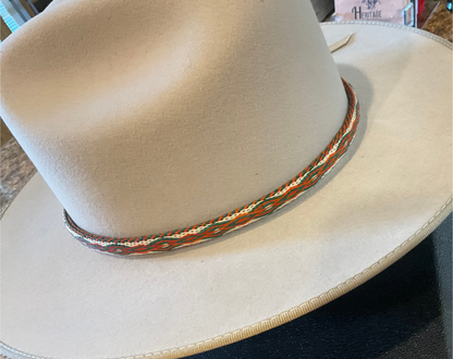 Hitched Horsehair Hat Band w/Single Tassel