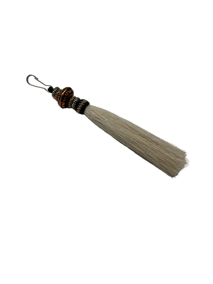 Horse Hair Tassel w/Beads Zipper Pull