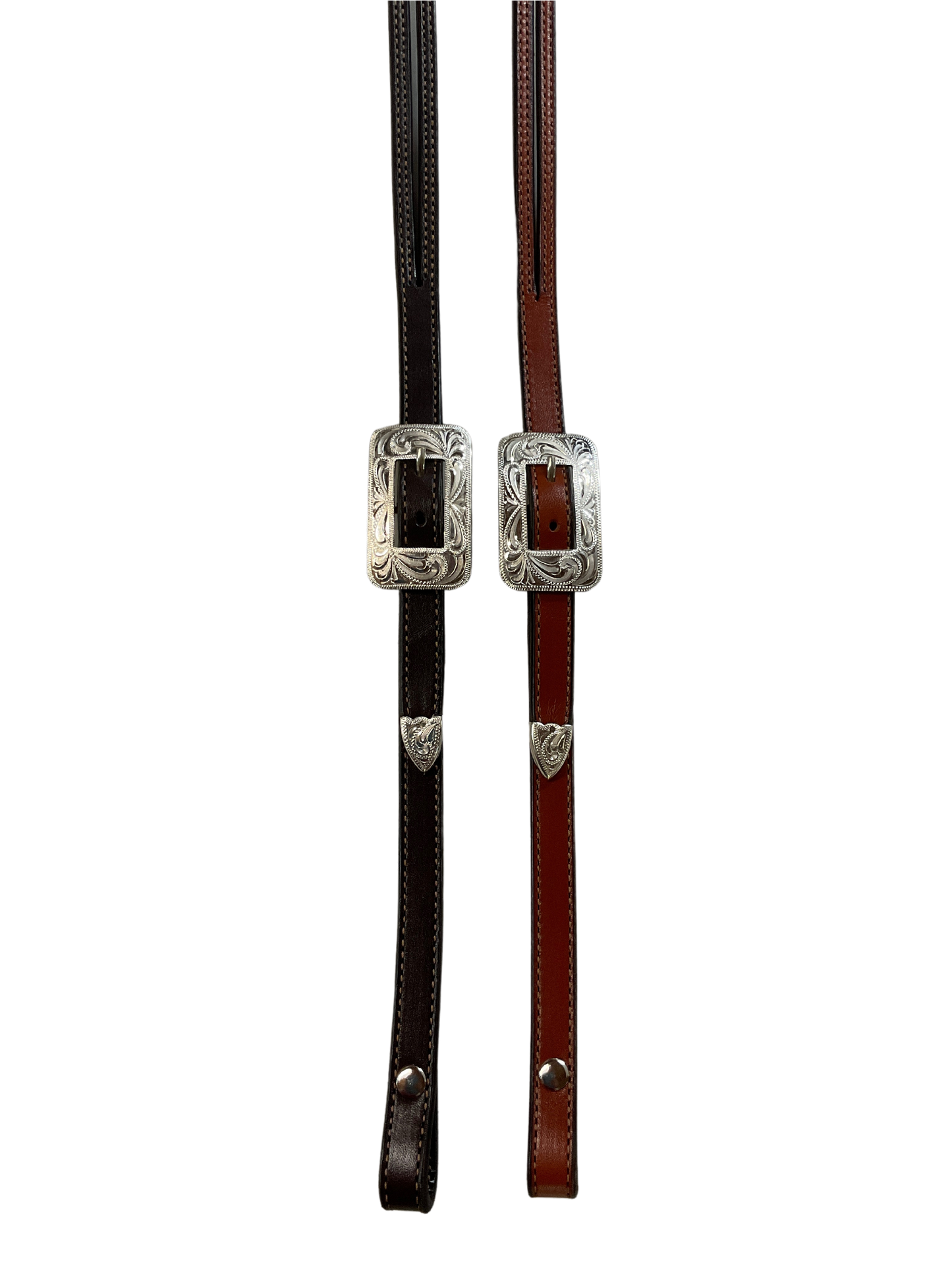 5/8" Split Ear Headstall Hansen Smooth Rectangle Buckle