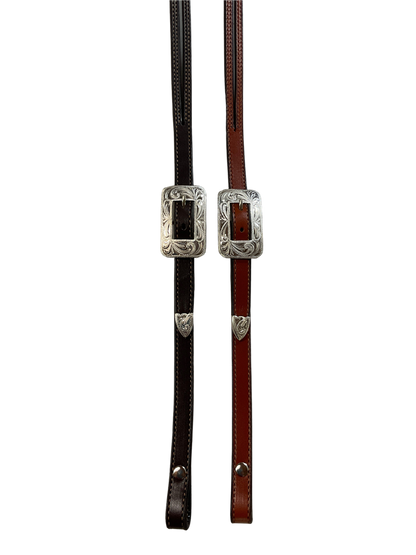 5/8" Split Ear Headstall Hansen Smooth Rectangle Buckle