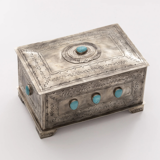 9 Stone Box w/Turquoise
