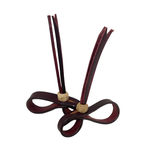 Rein Connectors-Latigo w/rawhide buttons