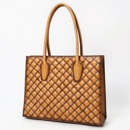 Genuine Quilted Leather Tote/Purse