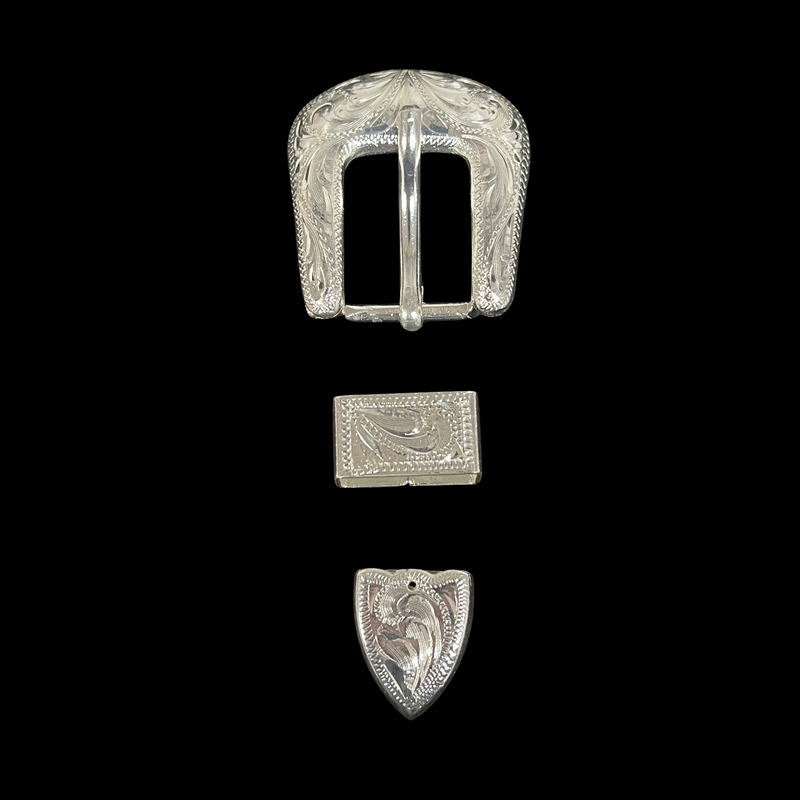 San Antonio Buckle Set- Silver Plate