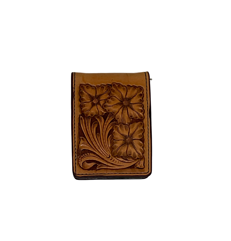 Floral Bi-fold Wallet w/Inside Money Clip