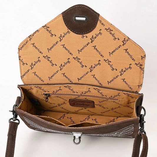 Crossbody Genuine Western Boot Stitch Purse
