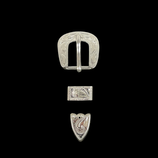 Santa Fe Buckle Set- Silver Plate