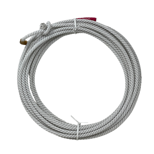 Left Twist White 3 strand 3/8" UOZA Poly Ranch Rope
