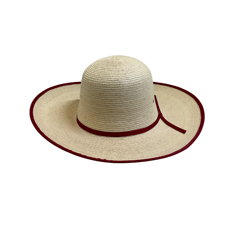 Palm Leaf Hat Bound Edge 6 7/8