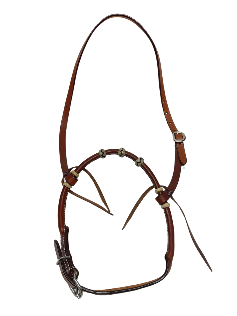 Rolled Leather Caveson w/Rawhide Buttons & Hanger