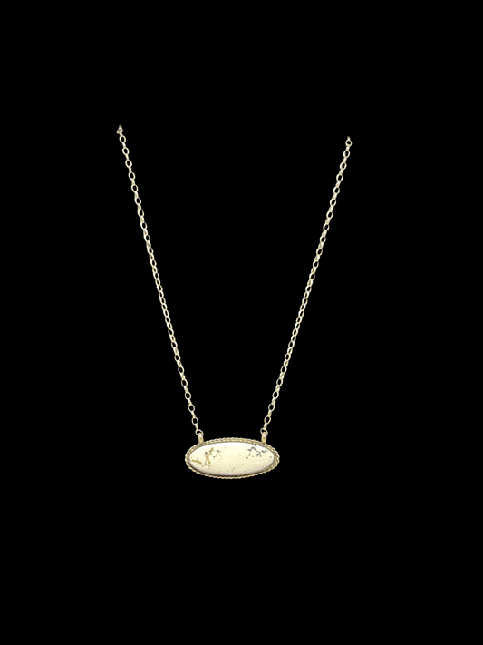 White Buffalo Bar Necklace 2