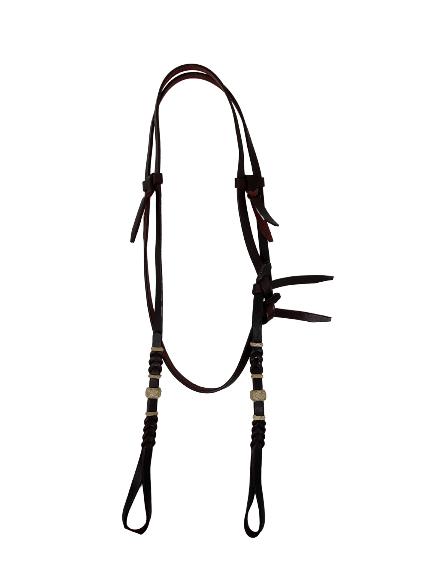 1/2" Latigo Hanger w/Throat Latch & Rawhide Buttons