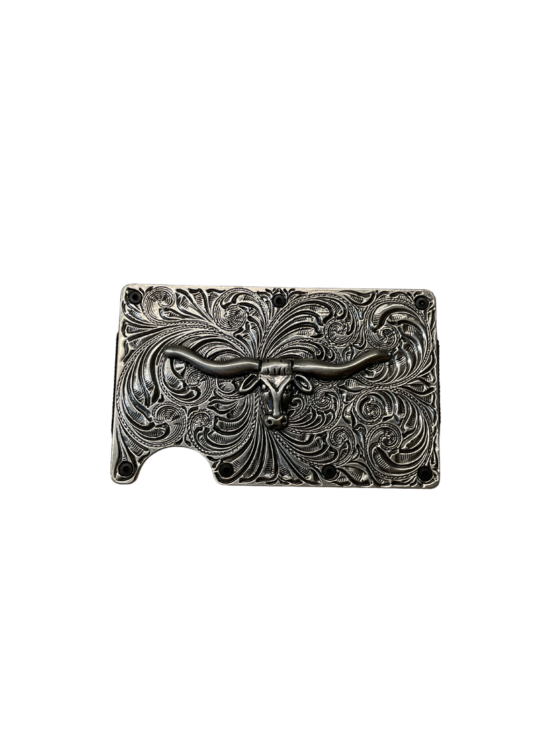 Long Horn Motif RFID Blocking Wallet