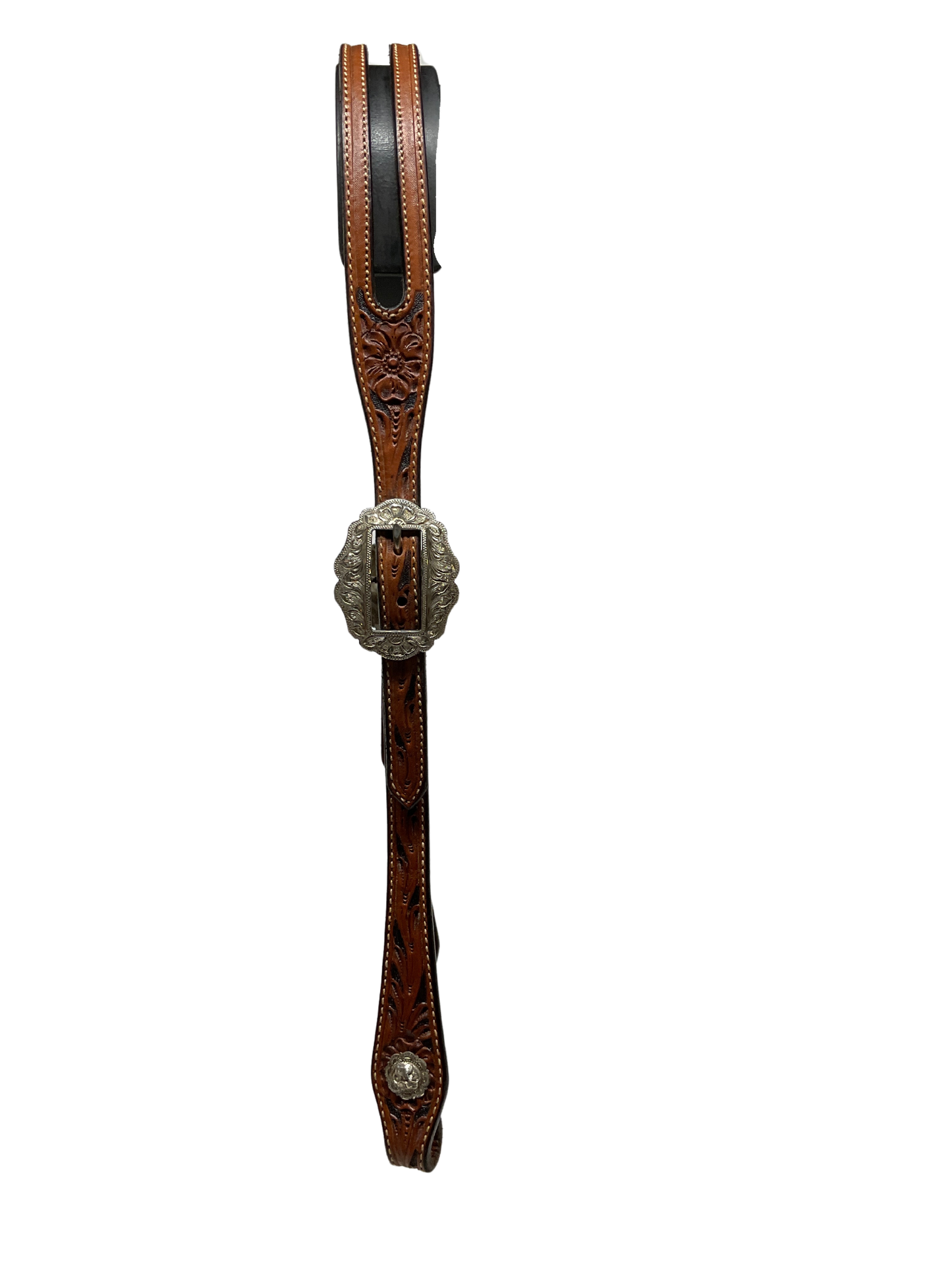 5/8" Floral Shaped Split Ear w/Sterling Buckles & Conchos