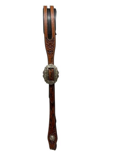 5/8" Floral Shaped Split Ear w/Sterling Buckles & Conchos