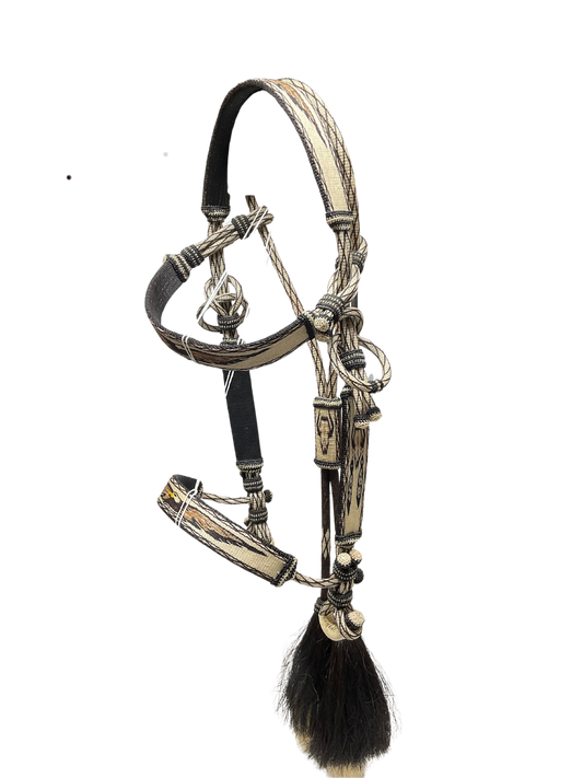 Hitched Horsehair Headstall- Eagle w/Roping Reins