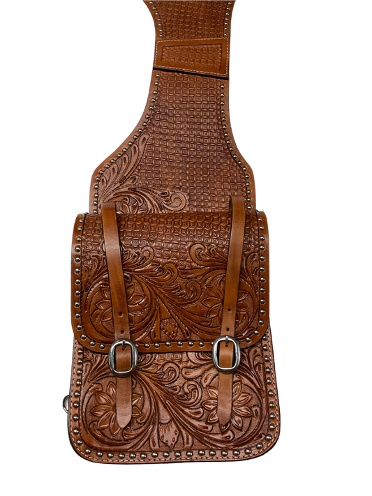 Large Floral Bag w/ Dots