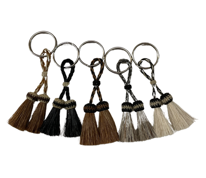 Double Tassel Horsehair Keychain