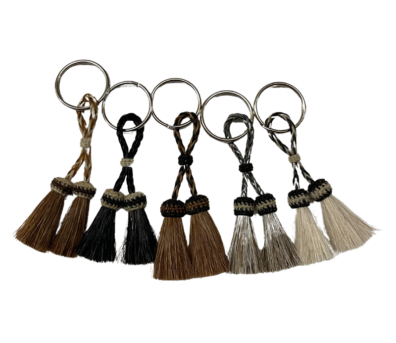 Double Tassel Horsehair Keychain