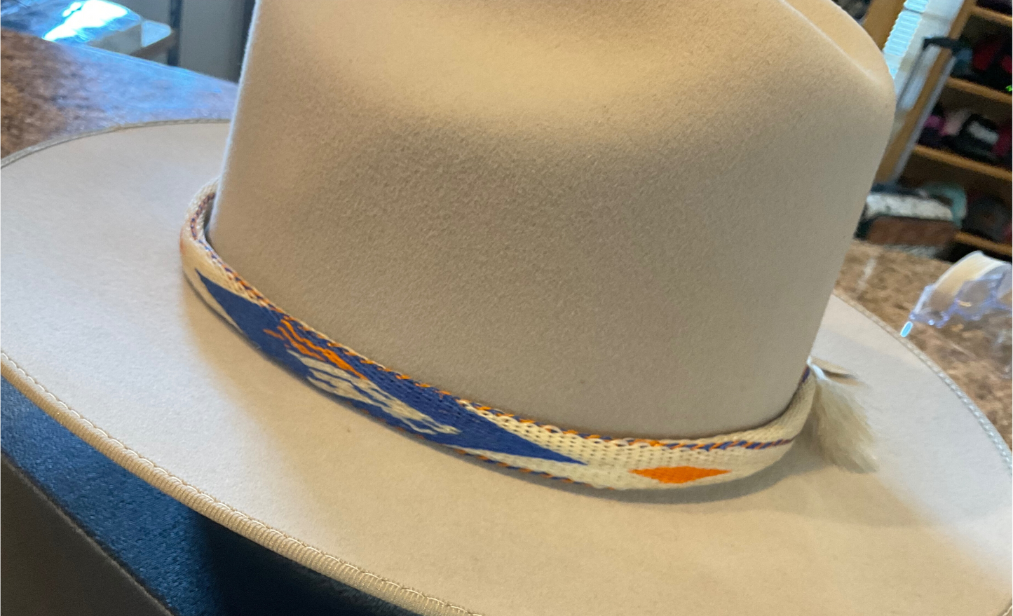 Hitched Horsehair Hat Band w/Double Tassels
