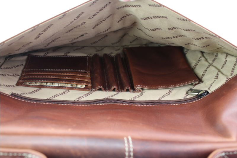 Rugged Earth Leather Briefcase