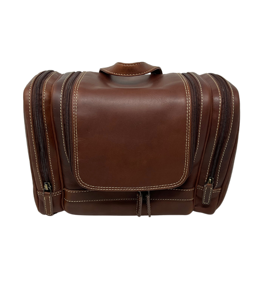 Rugged Earth Leather Toiletry Bag