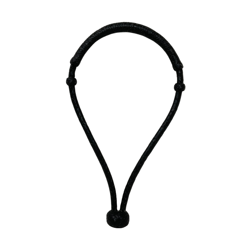 8 Plait 1/4" Black Rawhide Bosalita