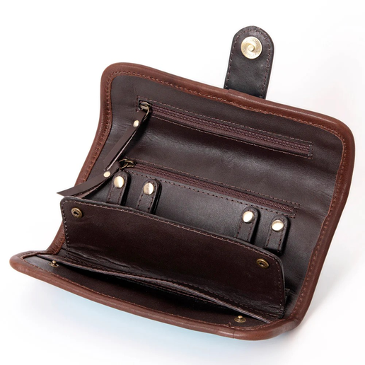 Cowhide Folding Jewelry Case