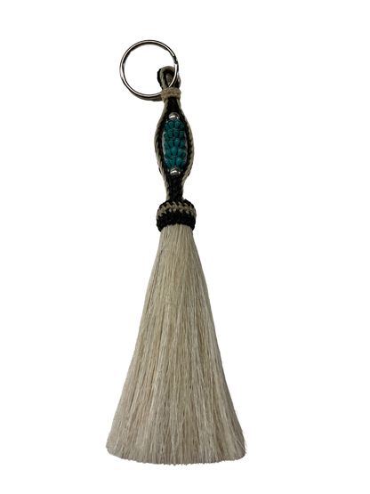 Horsehair Tassel w/Bead Center Keychain
