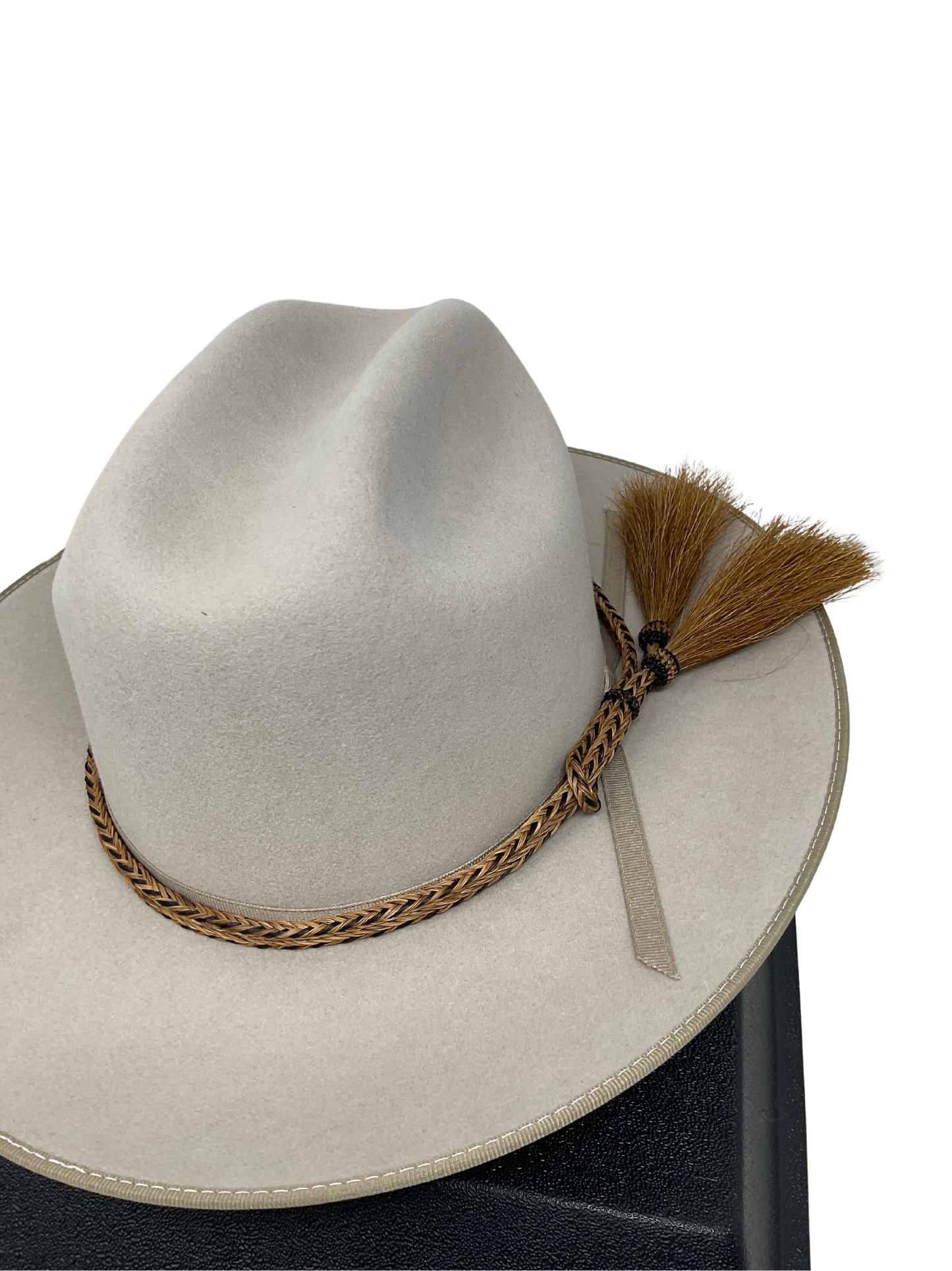 2 Strand Horsehair Hat Band w/Side Double Tassel