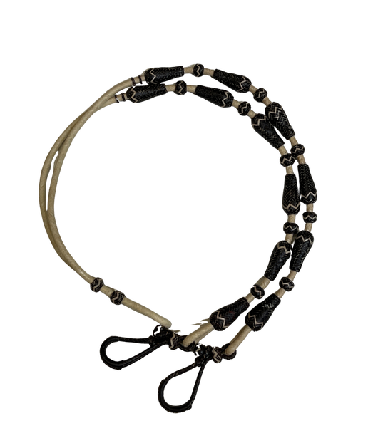 12 Plait Bell Button Rawhide Roping Rein
