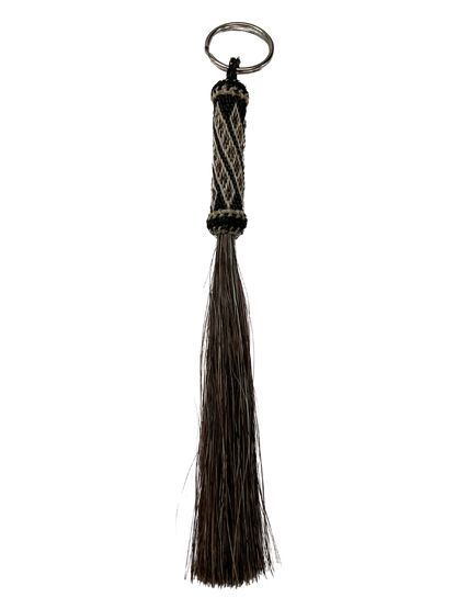 Hitched Horsehair Tube w/Tassel Keychain