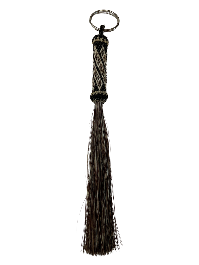 Hitched Horsehair Tube w/Tassel Keychain