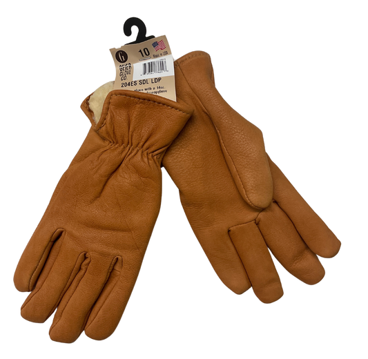 Deer Skin Pile Lined Glove