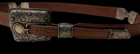 Dave Murray 5/8" Sterling Belt Set w/Belt