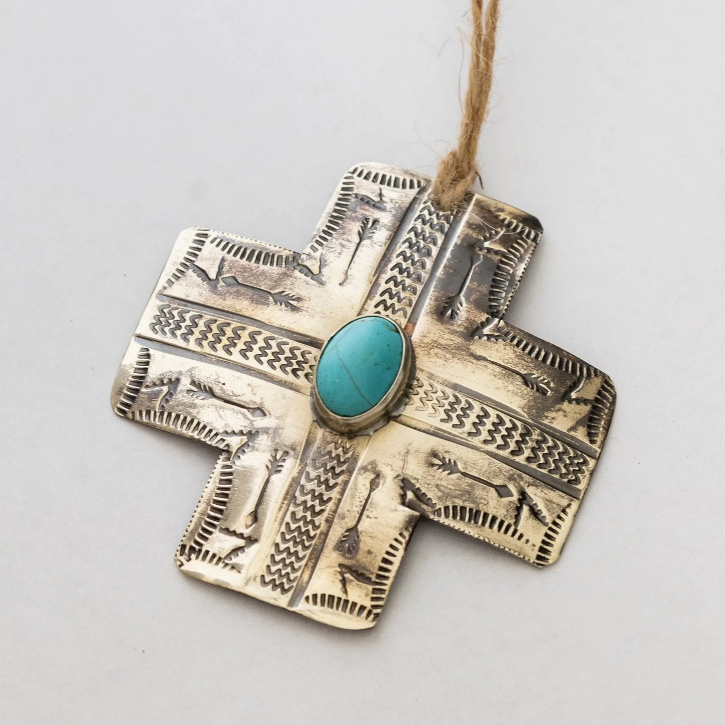 Cross Ornament w/Turquoise