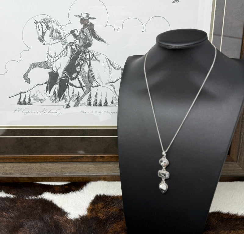 White Buffalo Drop Necklace