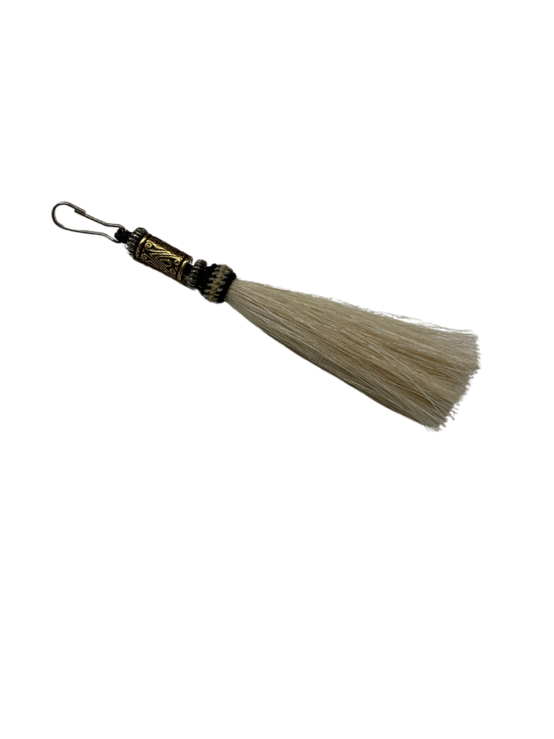 Horse Hair Tassel w/Beads Zipper Pull