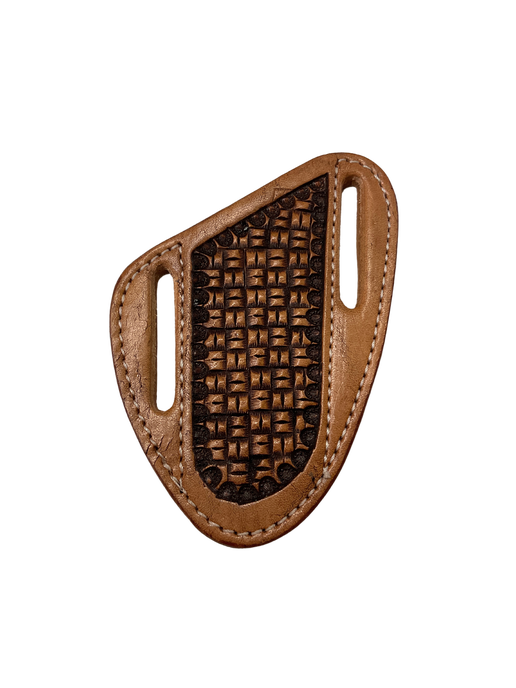 Leather Tooled Crossdraw Knife Sheath