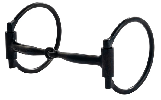 202QC - Black Steel w/Copper Inlay Snaffle Bit