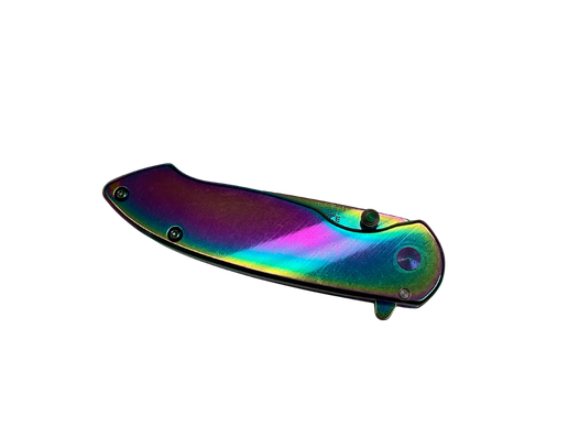 Metallic Single Blade Folding Knife