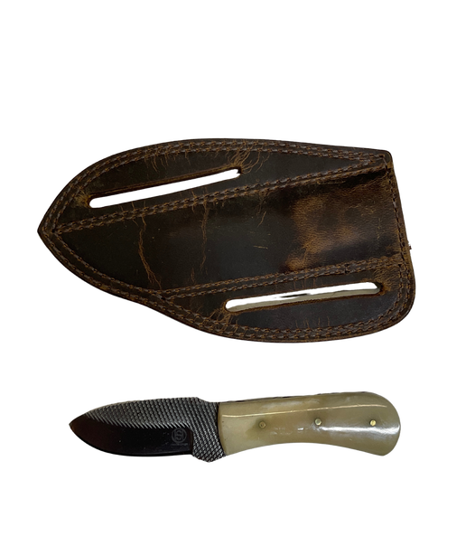 Rasp Blade Bone Handle Knife