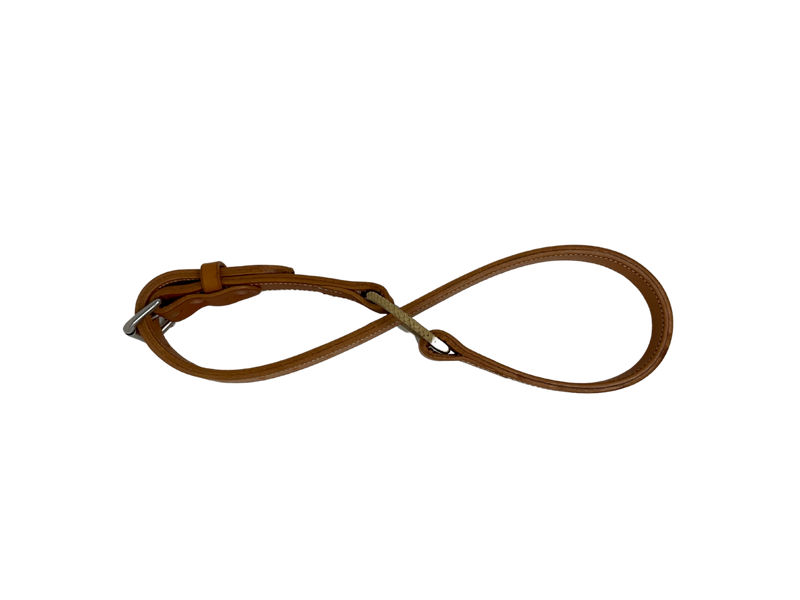 Doubled & Stitched Leather with Rawhide Ring