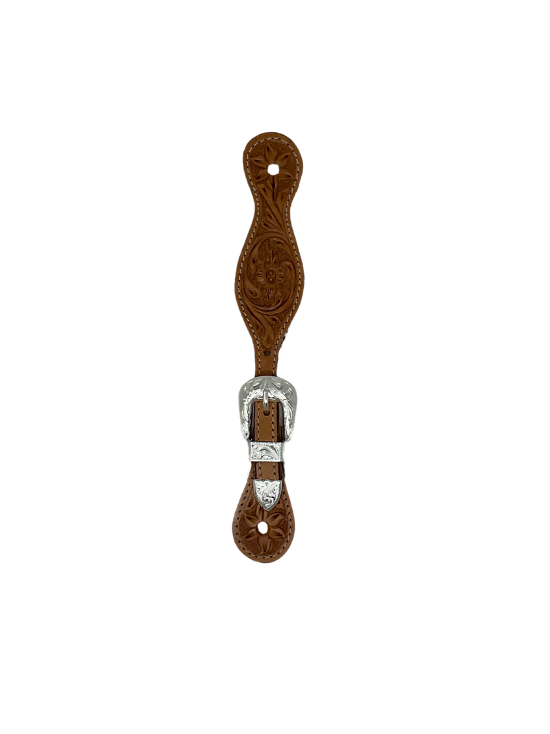 Ladies Spur Strap w/Silver Plate