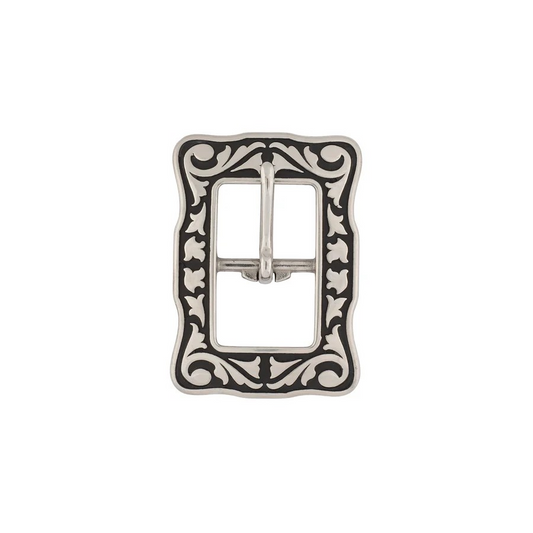 JWP Accented Floral Center Bar Buckle
